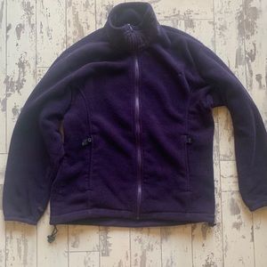 Columbia fleece full zip  jacket purple, small